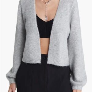 Elegant Gray Women's Cardigan